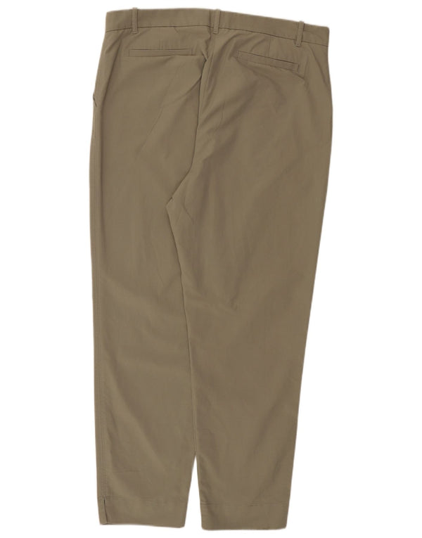 Pantaloni chino affusolati da donna Marks & Spencer UK 18 XL W38 L29 Cotone kaki