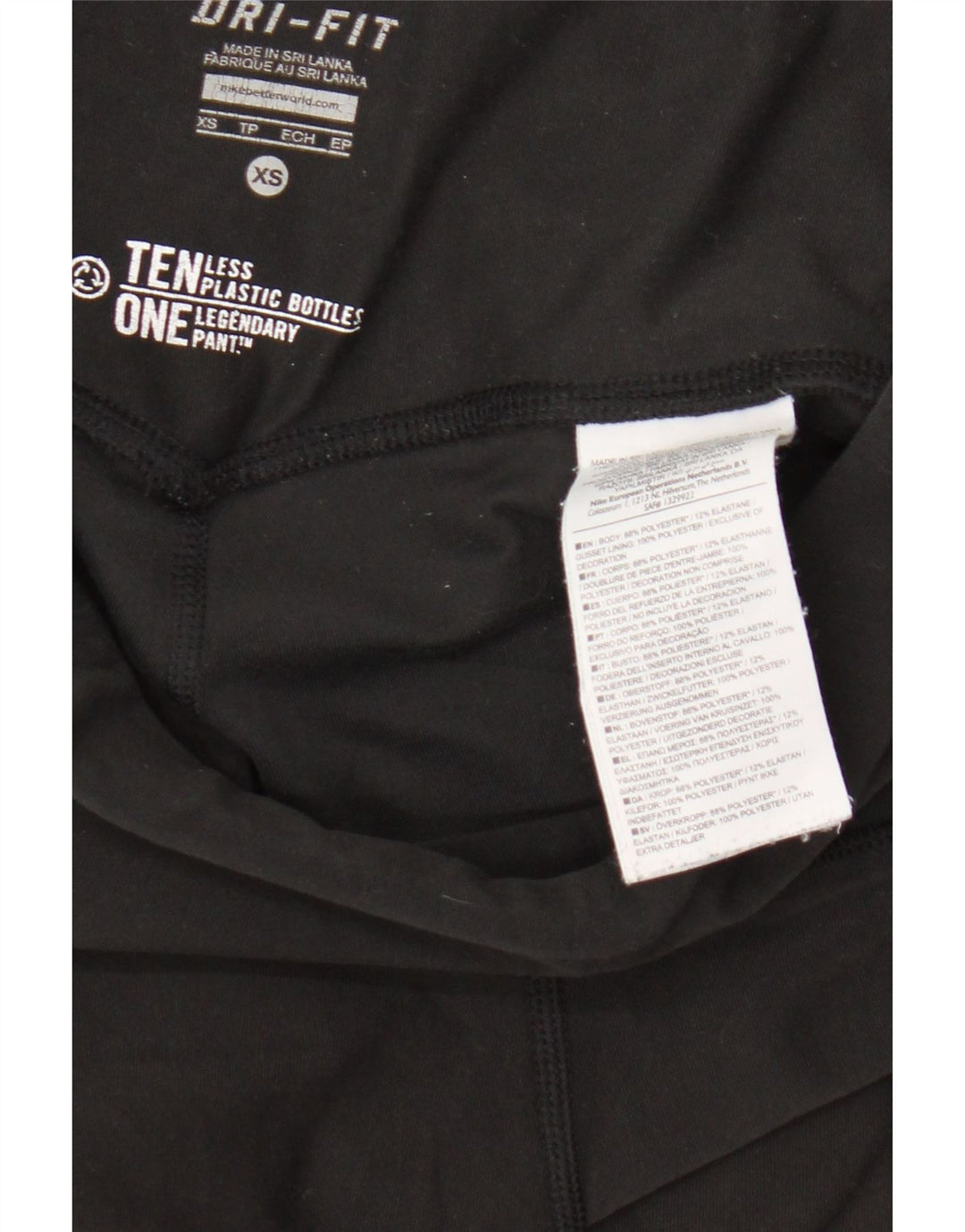 Leggings Nike Dri Fit da donna UK 4 XS poliestere nero