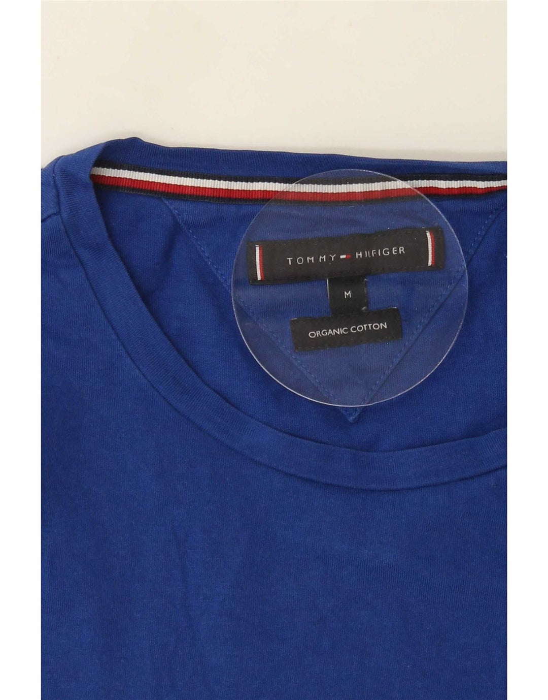 T-shirt grafica da uomo Tommy Hilfiger Top in cotone blu medio