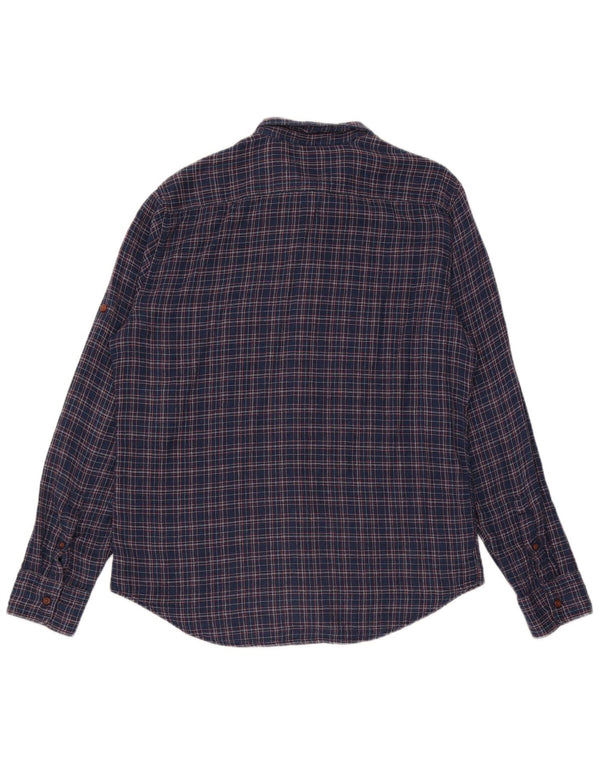 Camicia Levi's da uomo slim fit grande in cotone a quadri blu navy