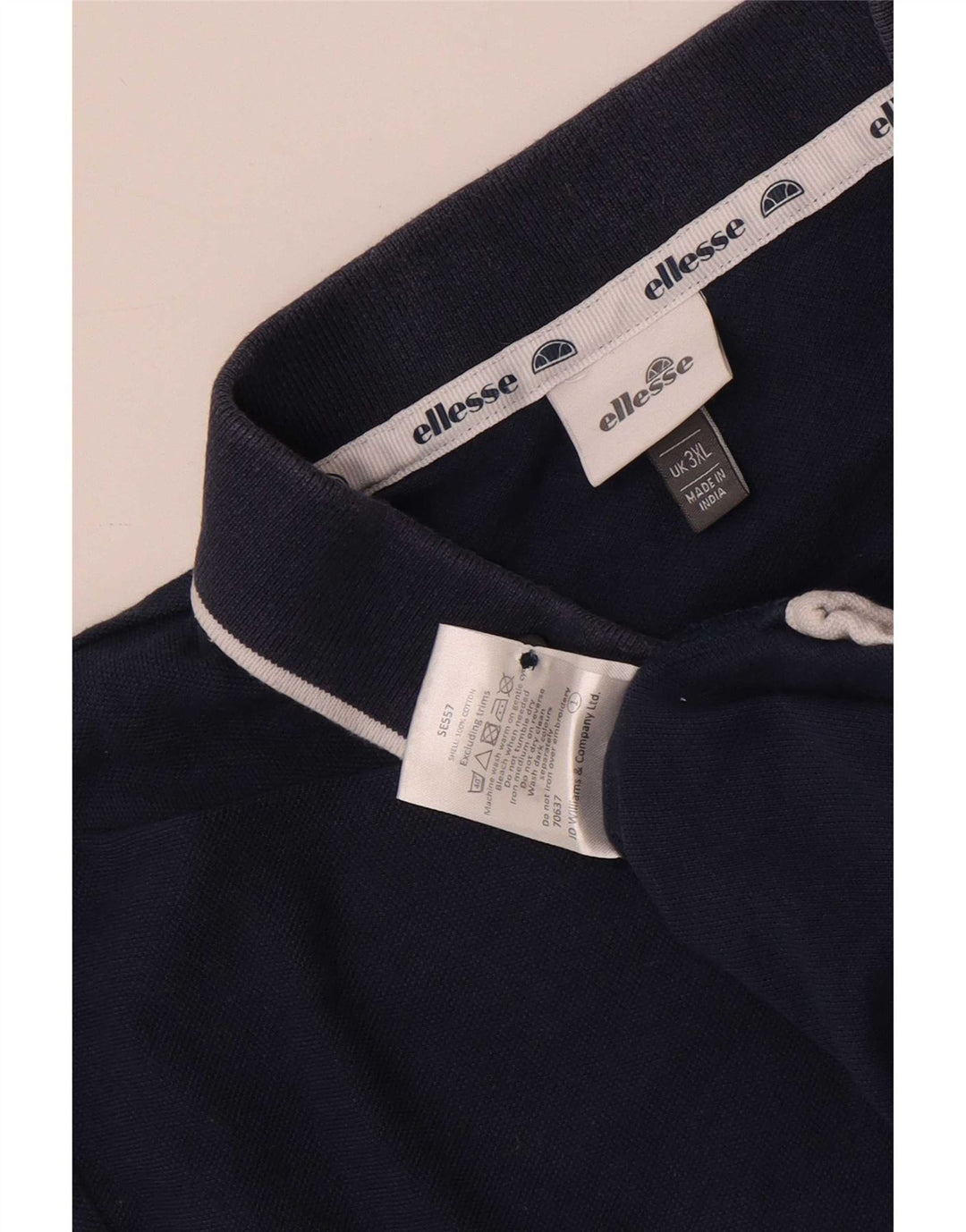 Polo da uomo Ellesse 3XL in cotone blu navy