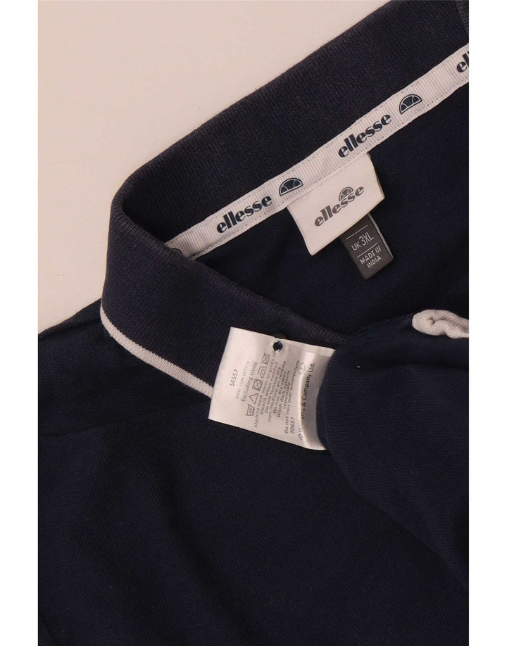 Polo da uomo Ellesse 3XL in cotone blu navy