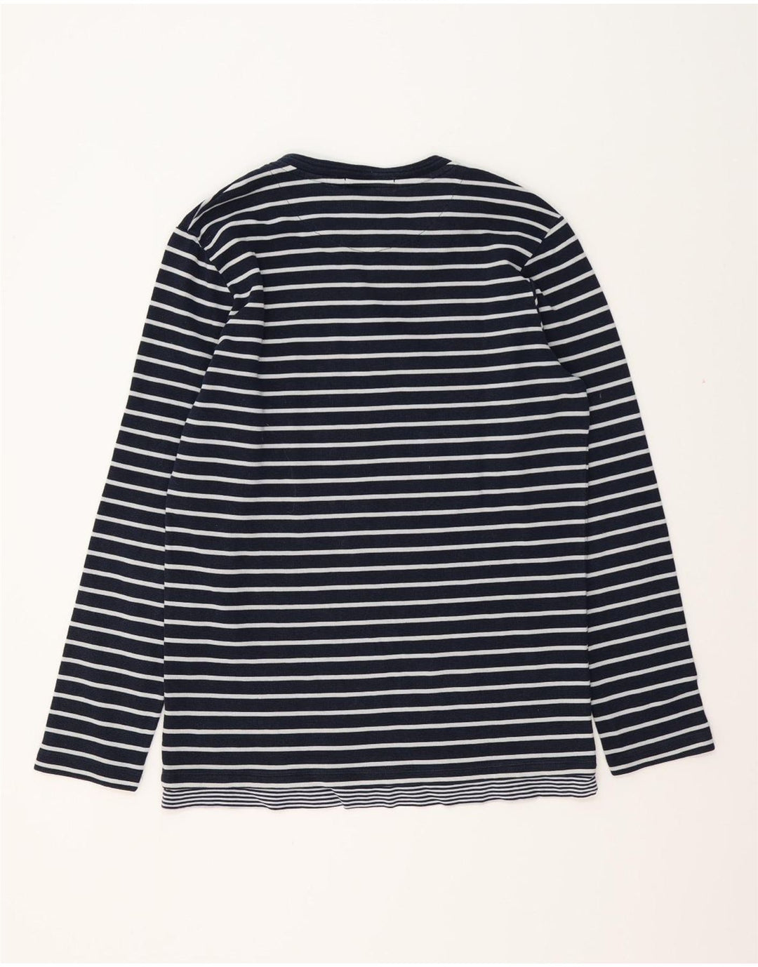 SCOTCH & SODA Top da uomo a maniche lunghe in cotone a righe grandi blu navy