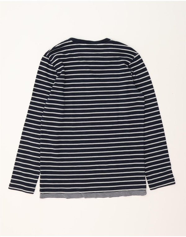 SCOTCH & SODA Top da uomo a maniche lunghe in cotone a righe grandi blu navy