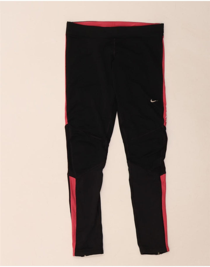 Leggings Nike Dri Fit da donna UK 12 Medium Black Colourblock in poliestere