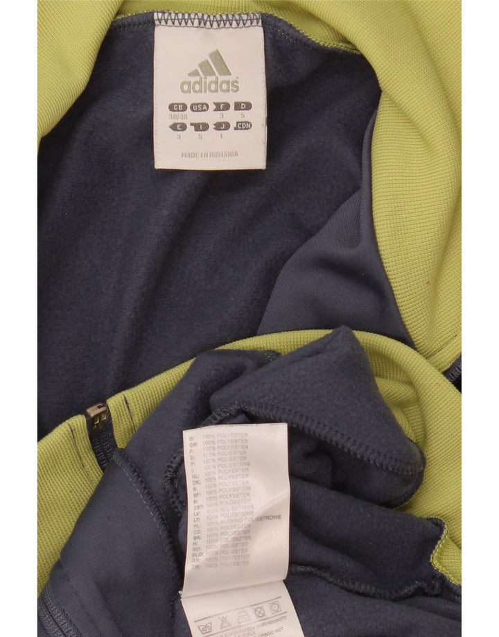 Giacca da tuta da uomo Adidas UK 38/40 Poliestere color block grigio medio