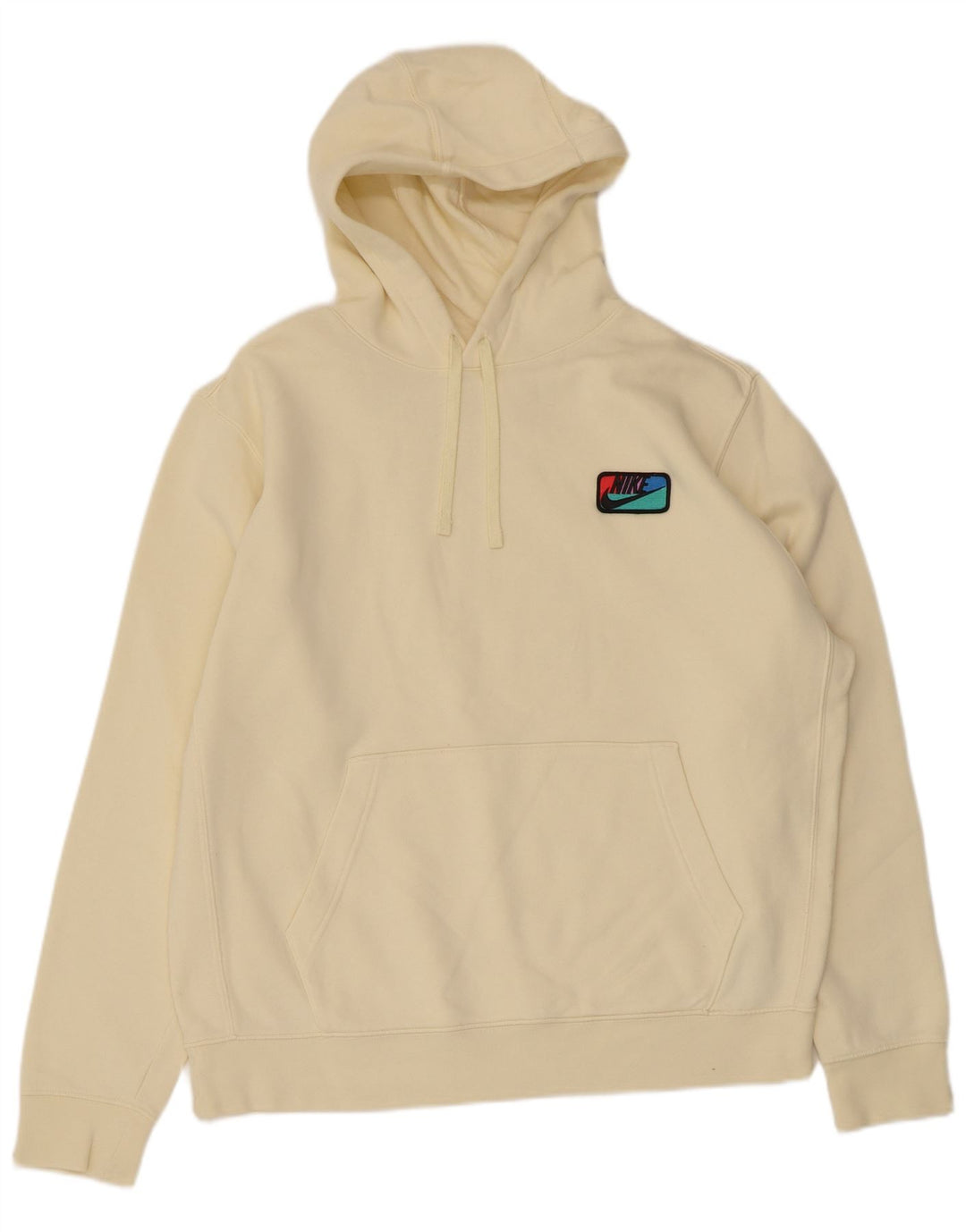 Felpa con cappuccio da uomo Nike Large in cotone giallo