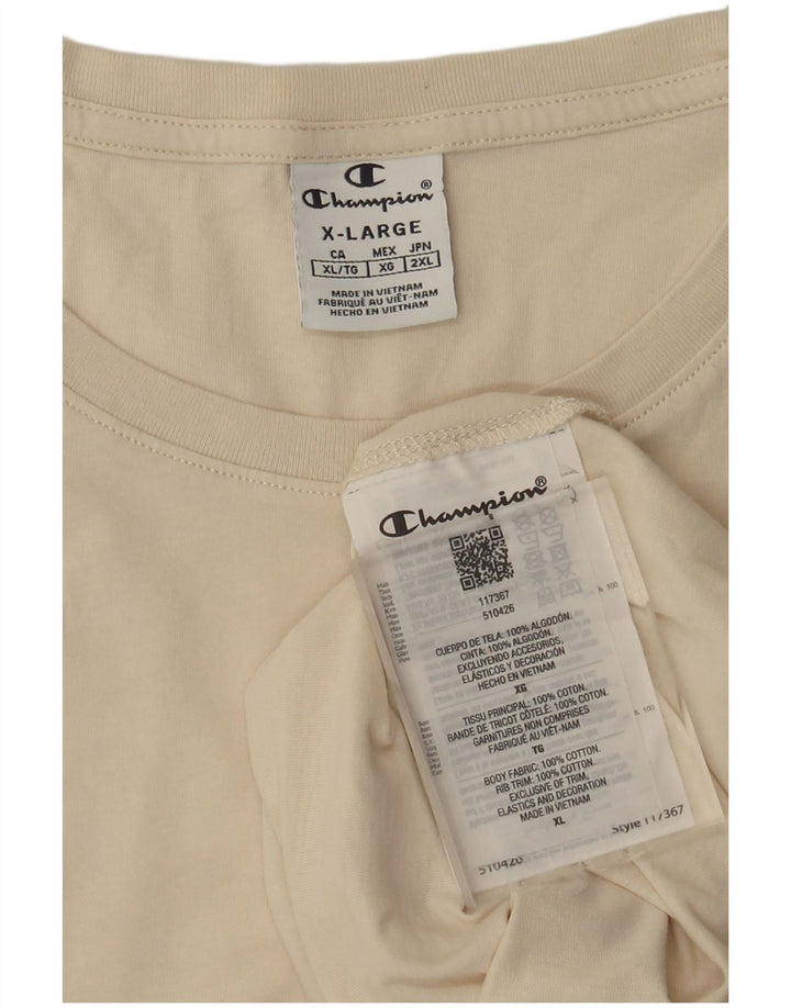 T-shirt da donna Champion Top UK 18 XL cotone bianco sporco