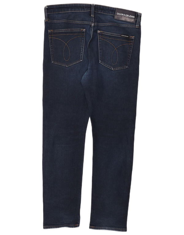 Jeans skinny da uomo Calvin Klein W34 L30 cotone blu navy