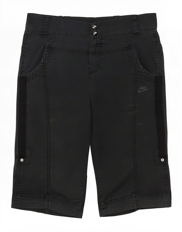 Bermuda da donna Nike UK 6 XS W28 cotone nero