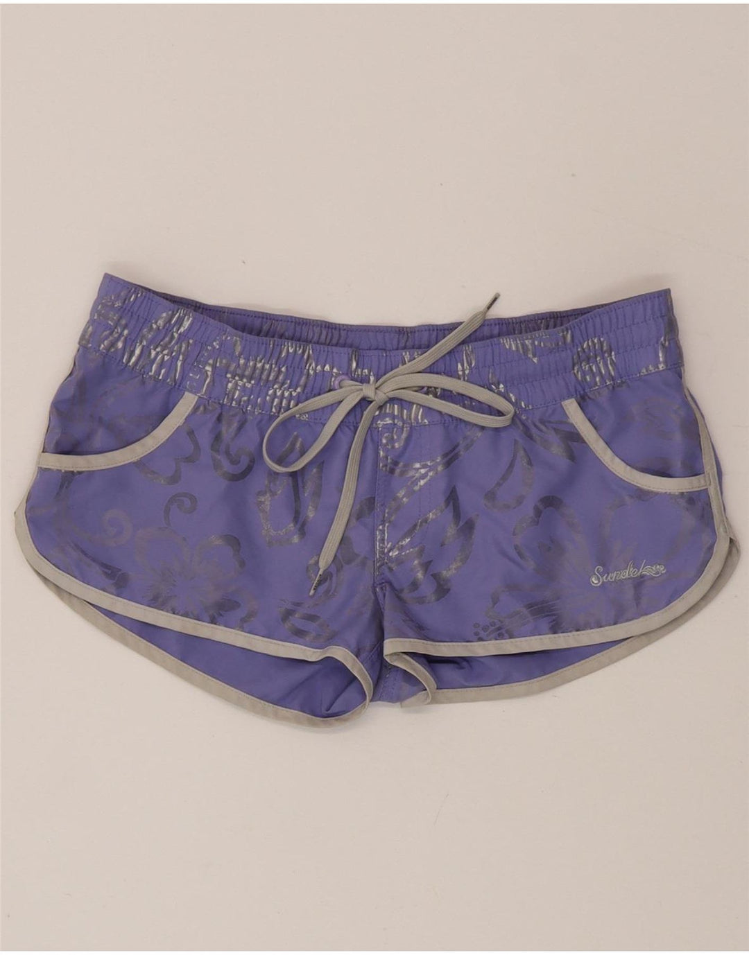Pantaloncini da bagno donna Sundek IT 40 piccolo poliestere floreale viola