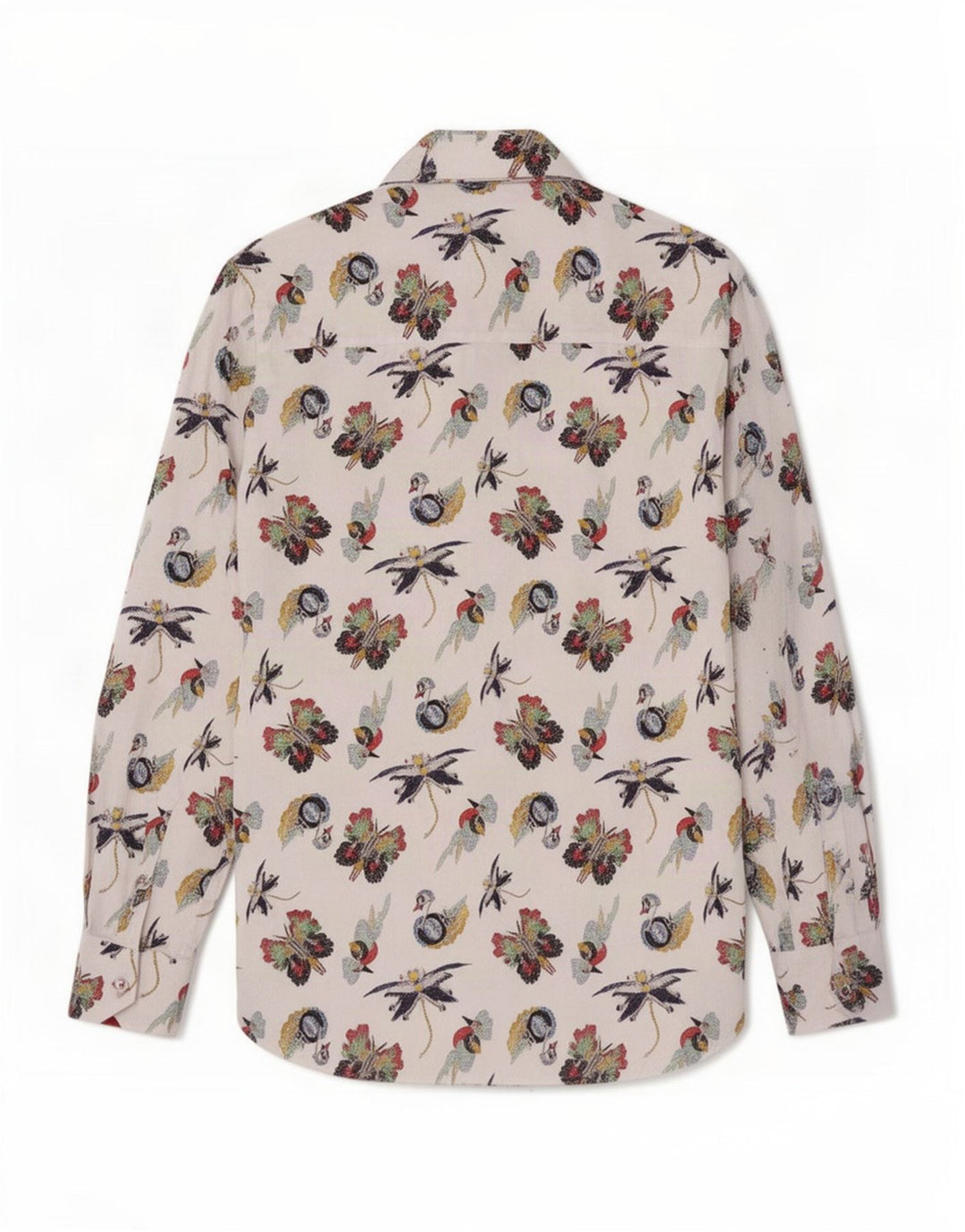 Camicia da uomo con motivo astratto Claudio Lugli taglia 39/40 cotone bianco medio