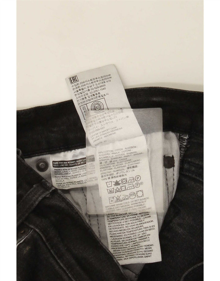 Jeans slim da uomo Levi's W32 L30 cotone nero