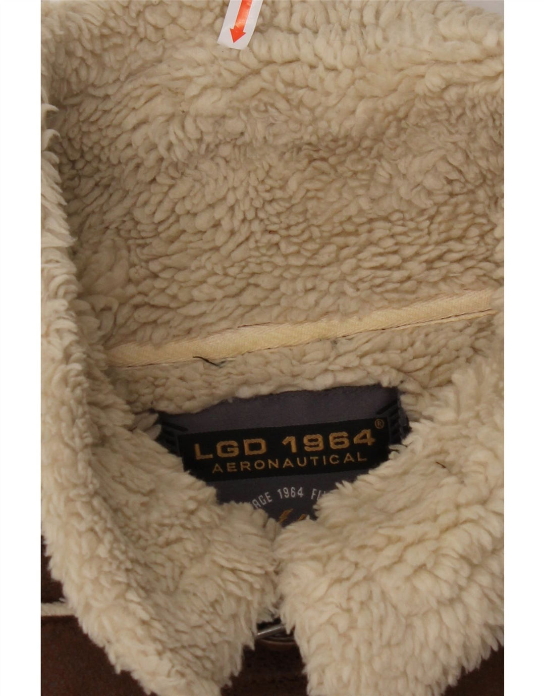 AERONAUTICA MILITARE Giacca Sherpa da volo da uomo UK 36 Small Marrone Poliestere