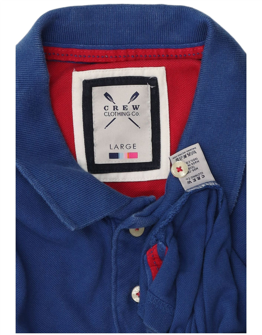 Crew Clothing Polo da uomo grande in cotone blu