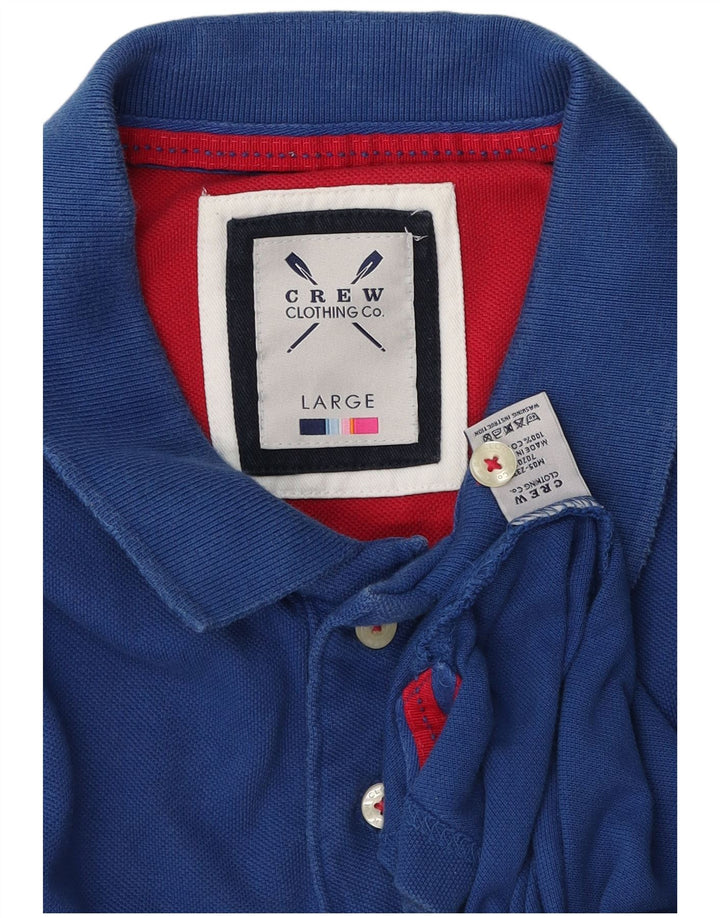 Crew Clothing Polo da uomo grande in cotone blu