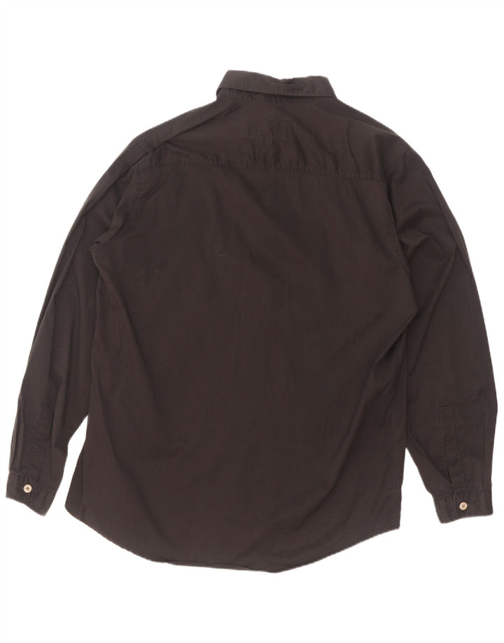 Camicia Armani Jeans Uomo Cotone Media Nera