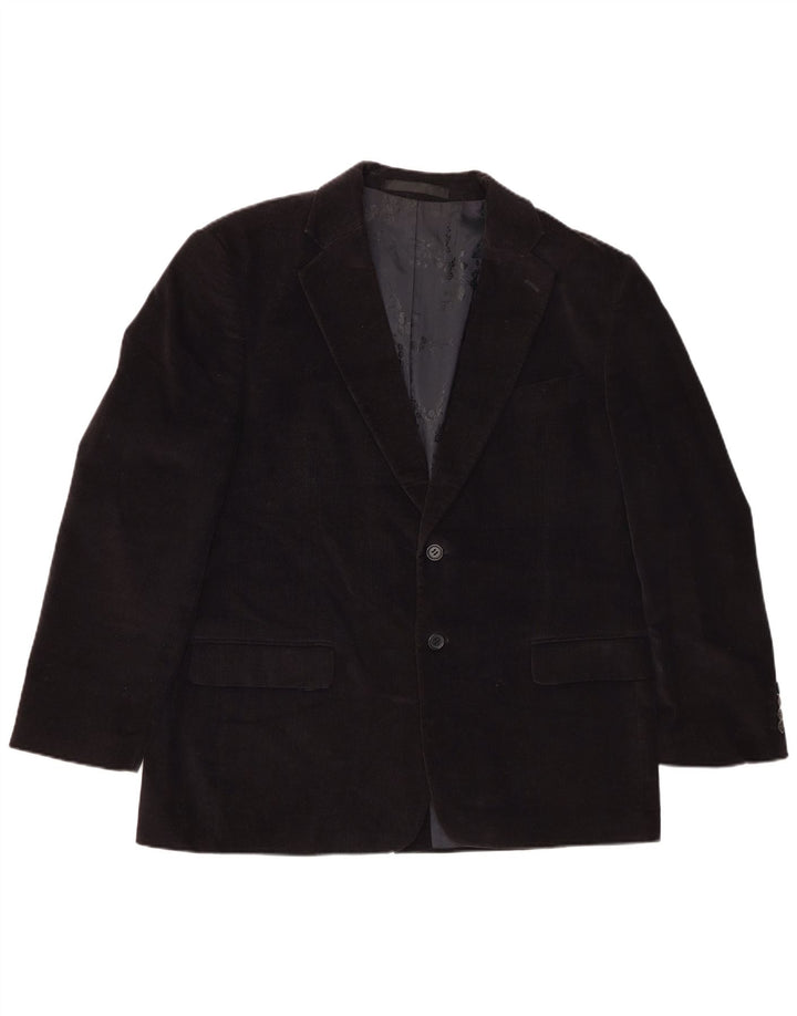 Giacca blazer in velluto a coste a 2 bottoni Marks & Spencer da uomo UK 42 XL Blu navy