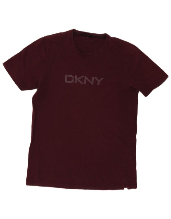 T-shirt grafica da uomo Dkny Top piccola in cotone bordeaux