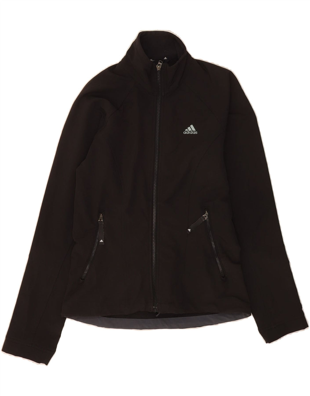 ADIDAS Womens Tracksuit Top Jacket UK 10 Small  Black Polyester Vintage Adidas and Second-Hand Adidas from Messina Hembry 