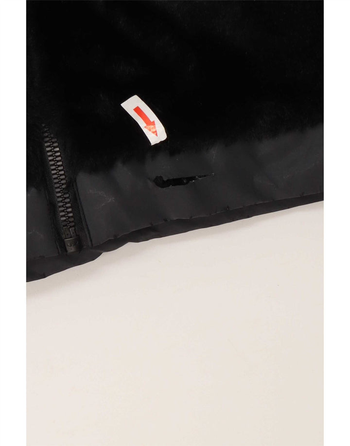 Giubbotto bomber oversize da donna Ellesse con orsetto con cappuccio UK 8 piccolo nero