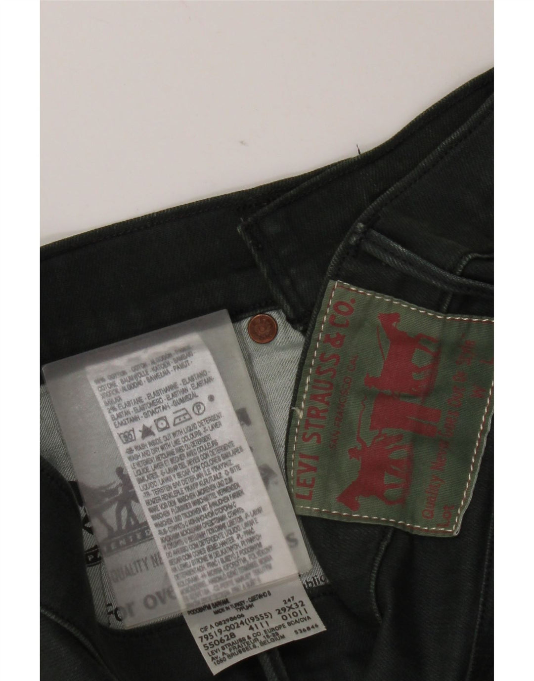 Jeans Levi's 511 Slim da donna W29 L32 in cotone verde