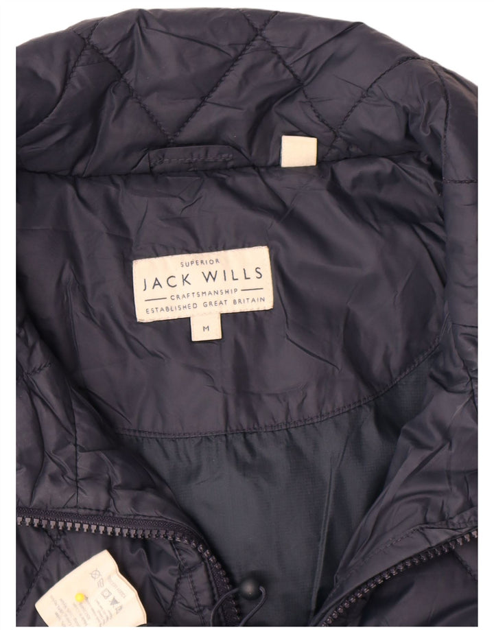 Giacca trapuntata da uomo Jack Wills UK 38 nylon blu navy medio