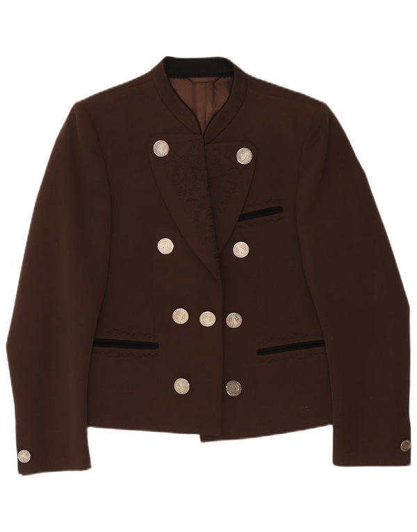 Giacca blazer vintage da donna UK 14 marrone medio