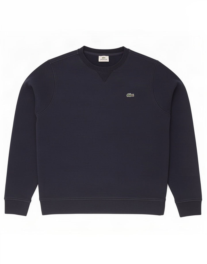 Felpa da uomo Lacoste, taglia 4, media, in cotone blu navy