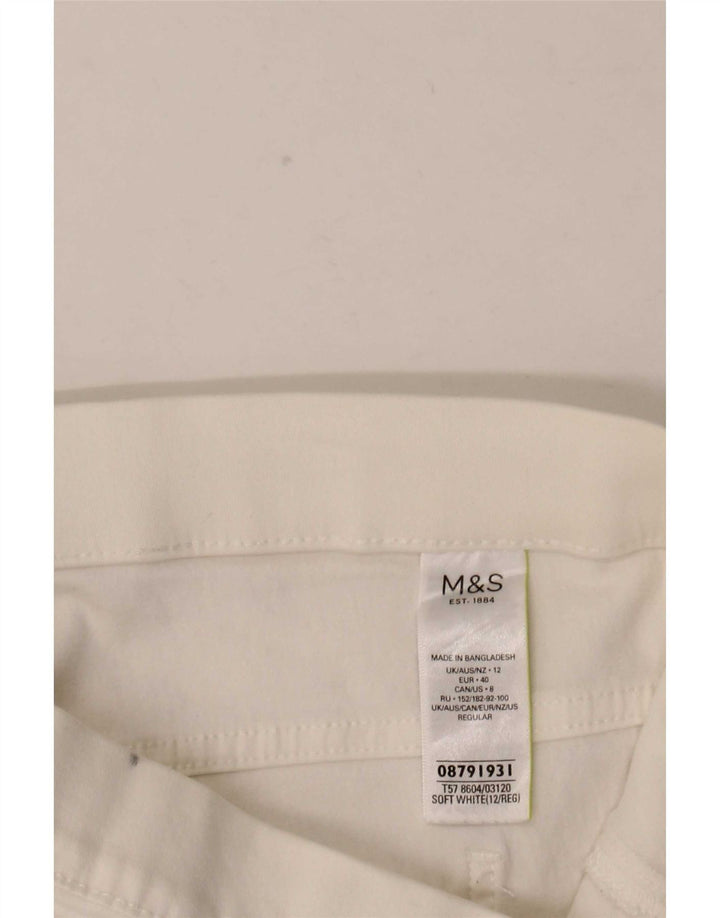 Jeans Jeggings da donna Marks & Spencer UK 12 Medio W32 L28 Cotone bianco