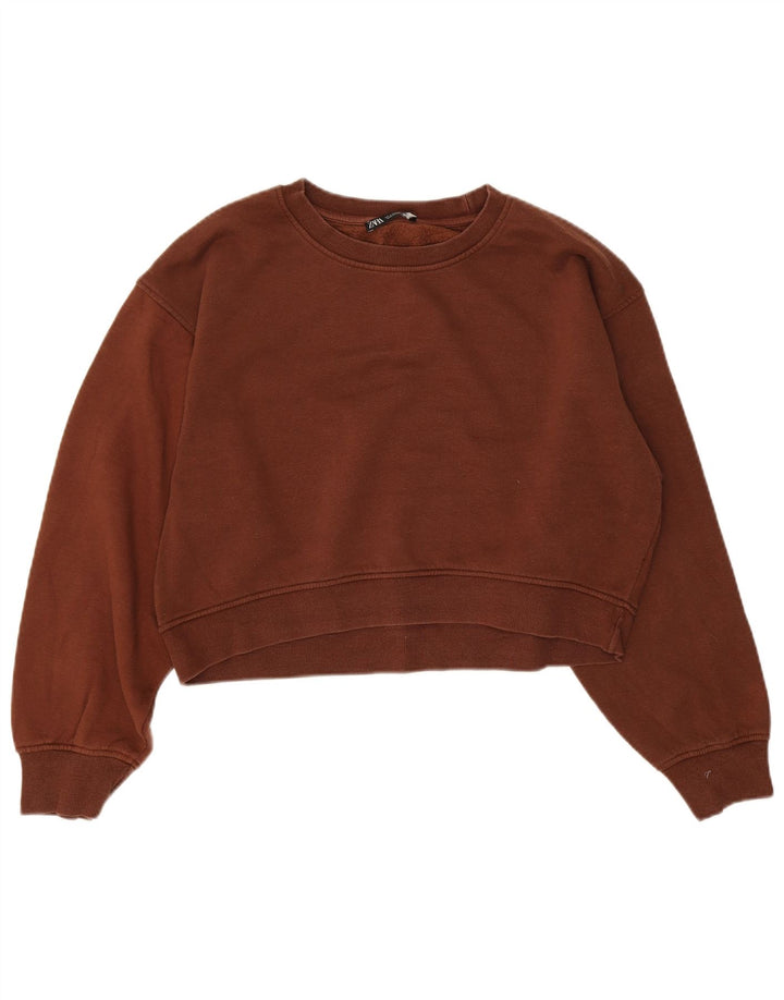 Felpa da donna Zara UK 16 grande marrone