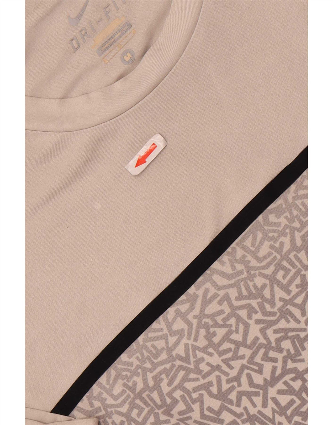 T-shirt grafica Nike da uomo Dri Fit Top in poliestere geometrico grigio medio