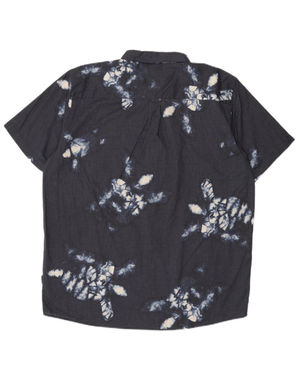 Patagonia Camicia da uomo a maniche corte con motivo astratto XL Blu navy hawaiano