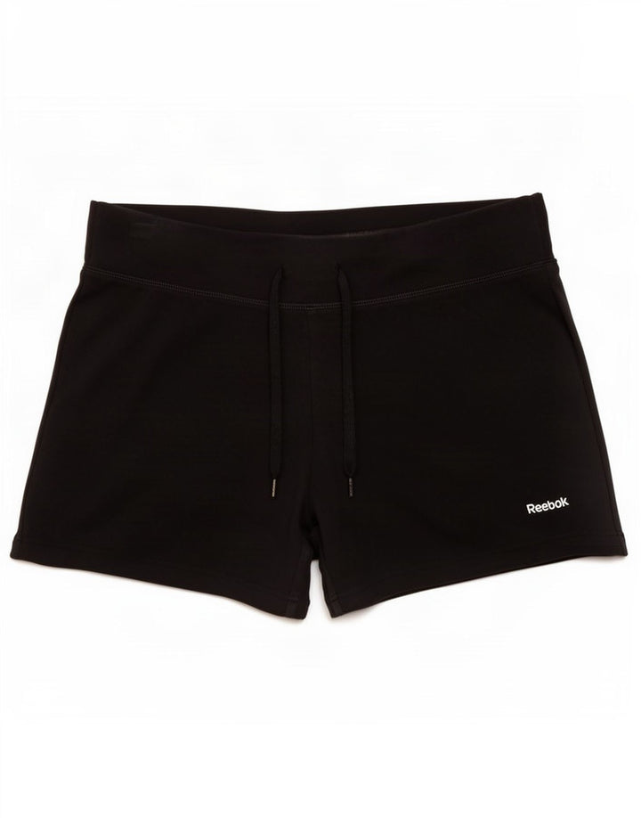 Pantaloncini sportivi Reebok da donna UK 14 medio nero cotone