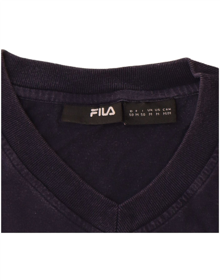 T-shirt grafica da uomo FILA Top in cotone blu navy medio