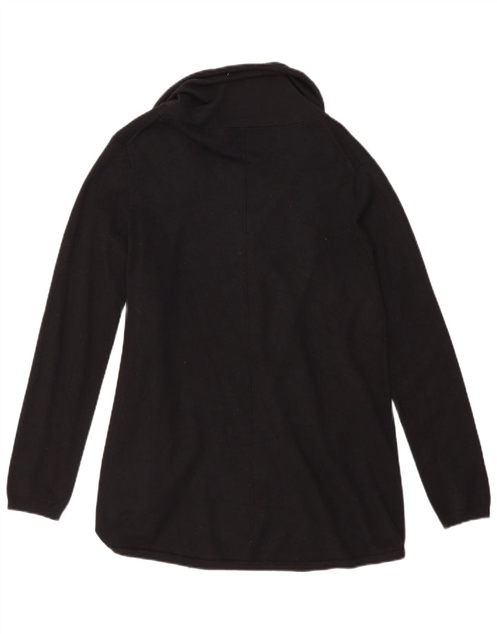 Maglione cardigan aperto da donna Zara UK 14 grande viscosa nera