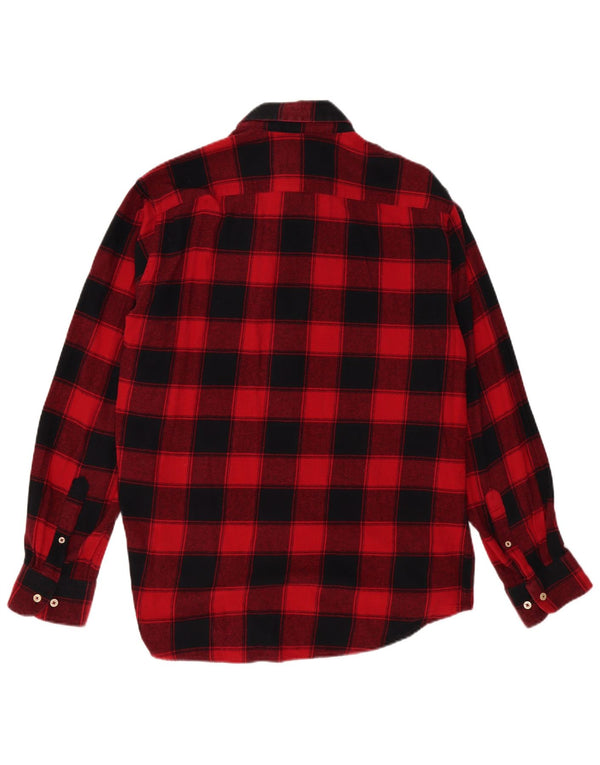 Camicia Carrera da uomo vestibilità regolare in flanella XL cotone a quadretti rosso