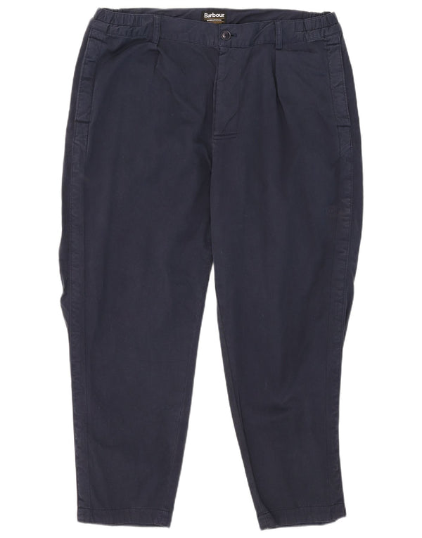 Pantaloni chino slim da uomo Barbour W38 L27 cotone blu navy