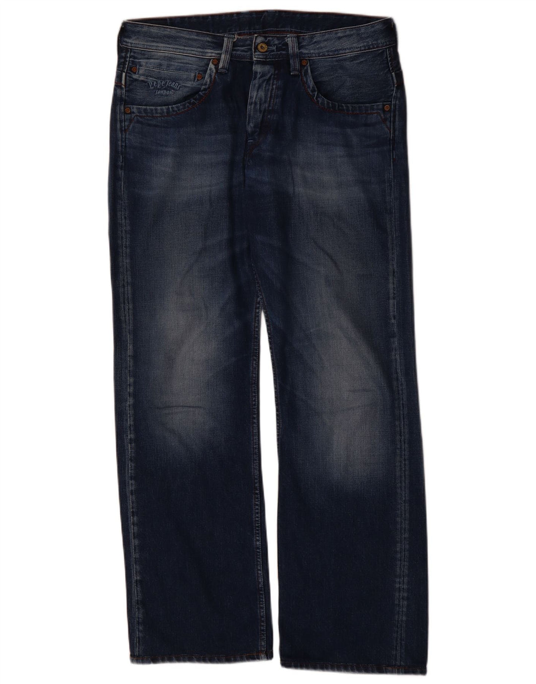 PEPE JEANS Jeans dritti da uomo W33 L34 Cotone blu
