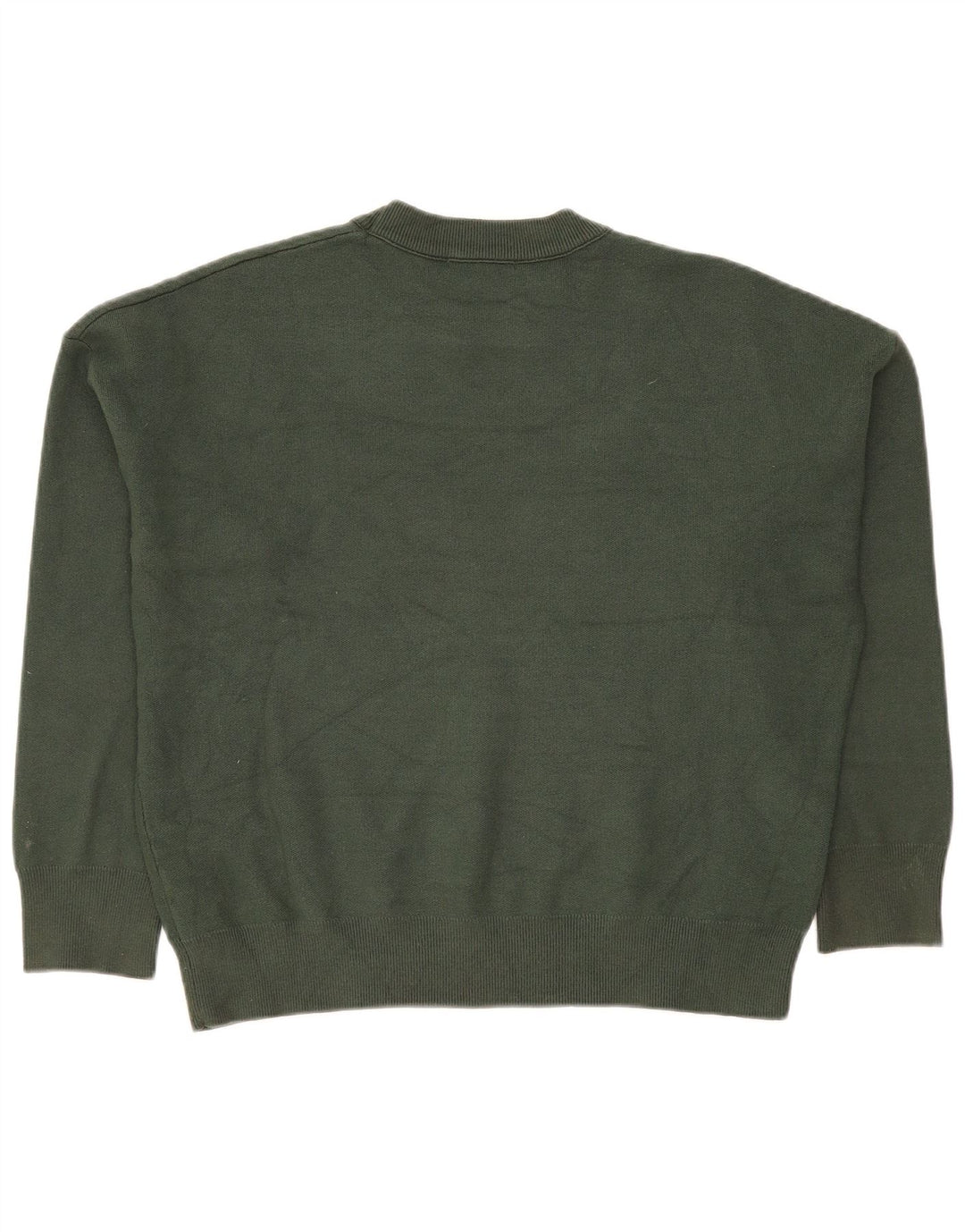 Maglione Zara da uomo girocollo in viscosa verde medio