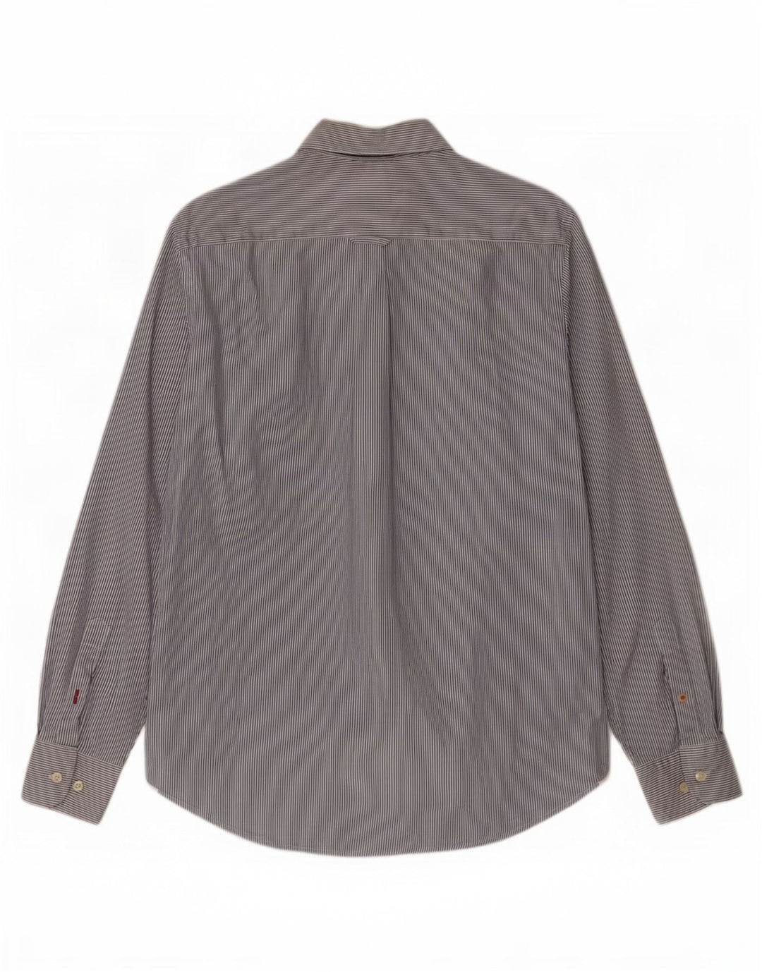 Camicia da uomo Henry Cottons taglia 39 cotone gessato blu medio