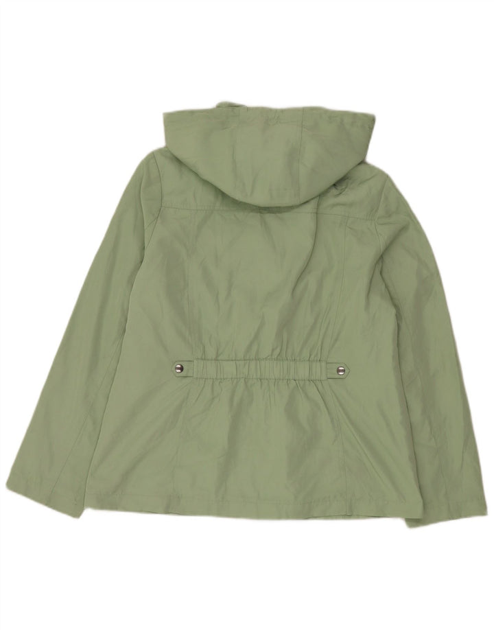 Giacca pratica con cappuccio da donna Marks & Spencer UK 14 Large Verde Poliestere