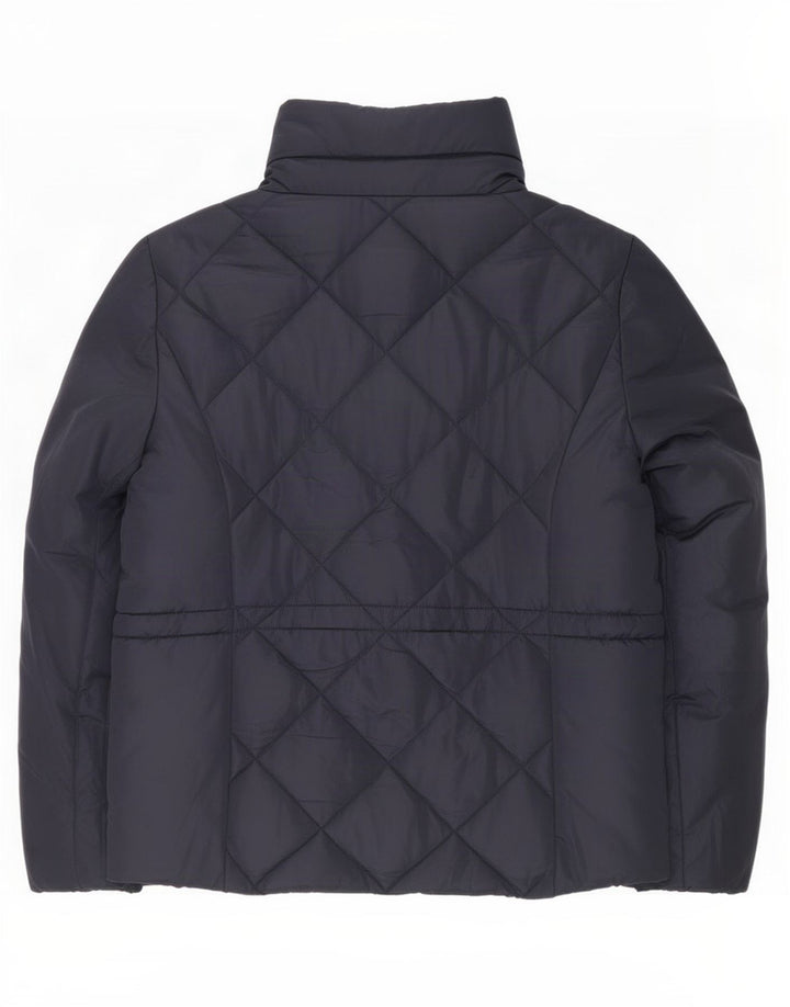 Giacca trapuntata con cappuccio da donna Marks & Spencer UK 16 grande blu navy