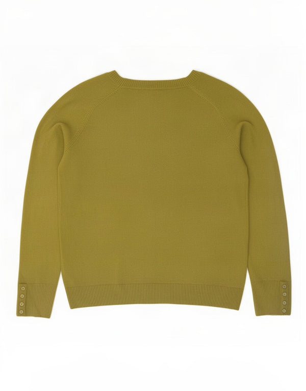Maglione maglione con scollo a barca da donna Marks & Spencer UK 16 grande acrilico kaki