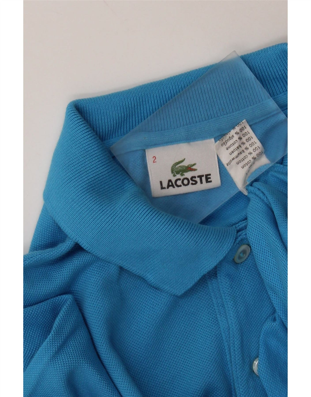 Polo da uomo LACOSTE taglia 2 XS in cotone blu
