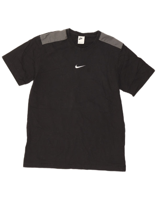 T-shirt da uomo Nike Top Large in cotone color block nero
