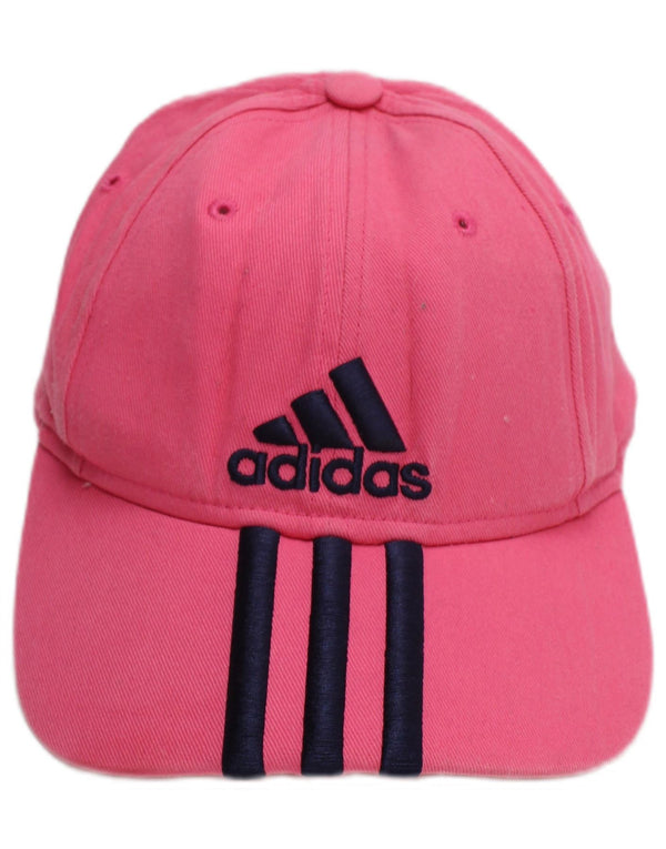 Berretto da baseball con grafica Adidas per ragazze, taglia unica, in cotone a righe rosa