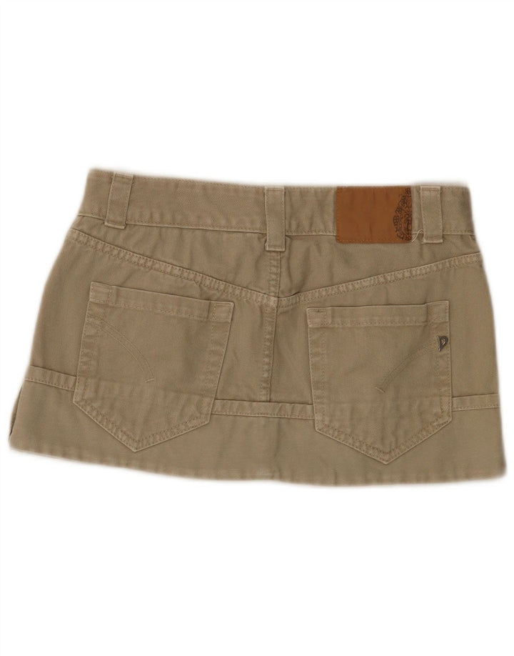 Dondup Minigonna in denim tinto in capo da donna W28 cotone kaki medio