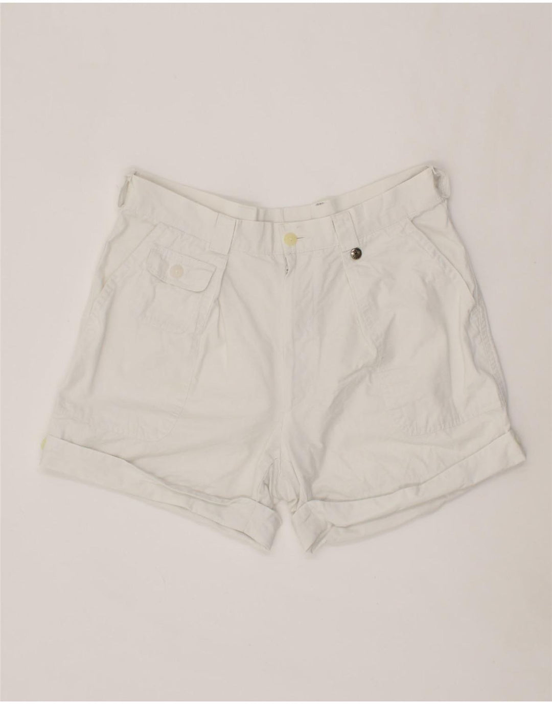 RODRIGO Womens Casual Shorts W30 Medium White Cotton Vintage Rodrigo and Second-Hand Rodrigo from Messina Hembry 