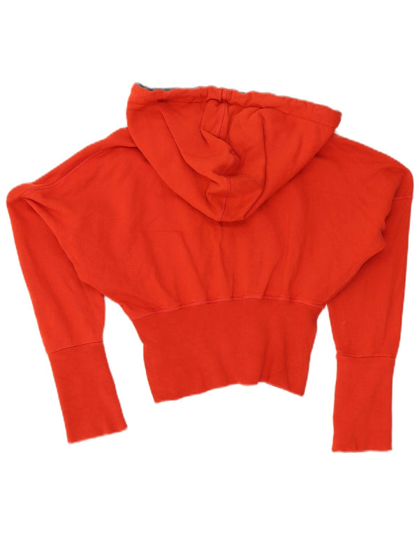 Maglione corto con cappuccio da donna Levi's UK 8 piccolo cotone arancione